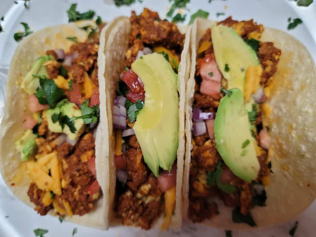 Chorizo and Egg Tacos