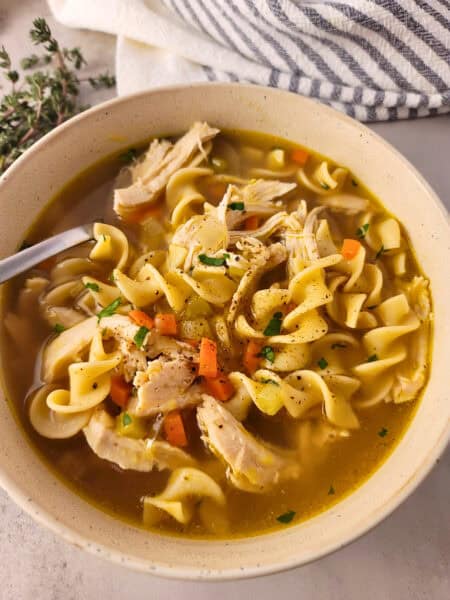 Homemade Chicken Noodle Soup from Scratch