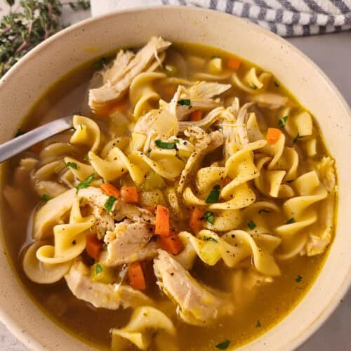 Homemade Chicken Noodle Soup from Scratch