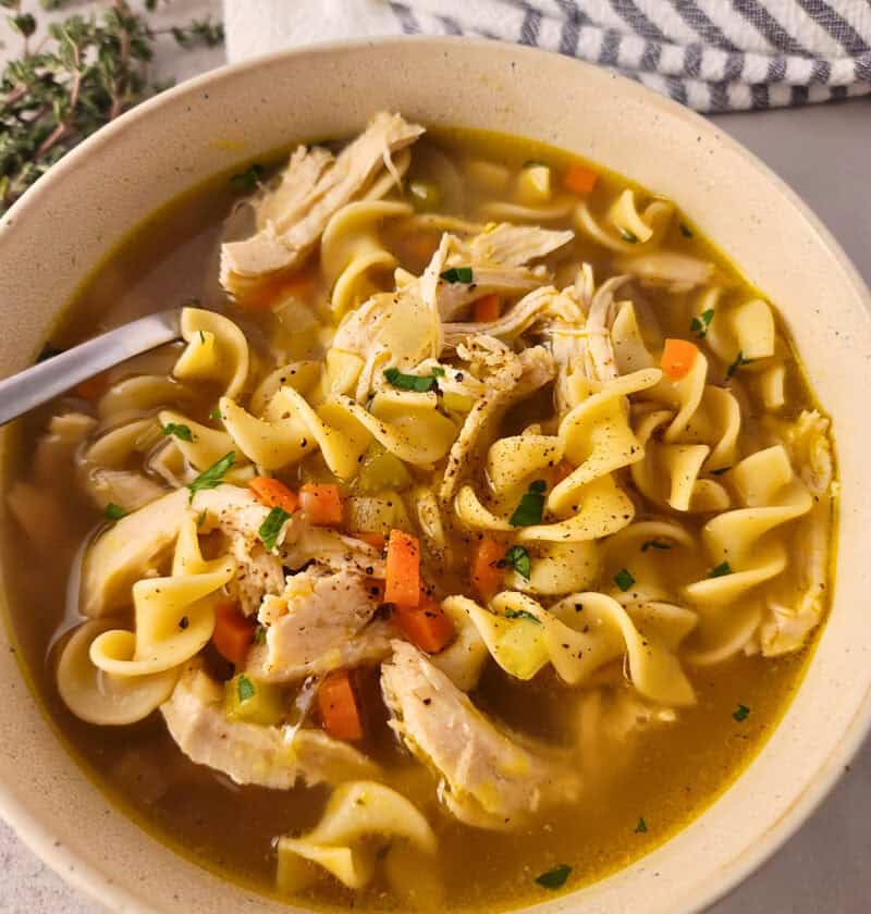 Homemade Chicken Noodle Soup from Scratch