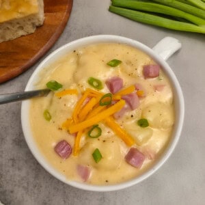 Ham and Cheddar Potato Soup