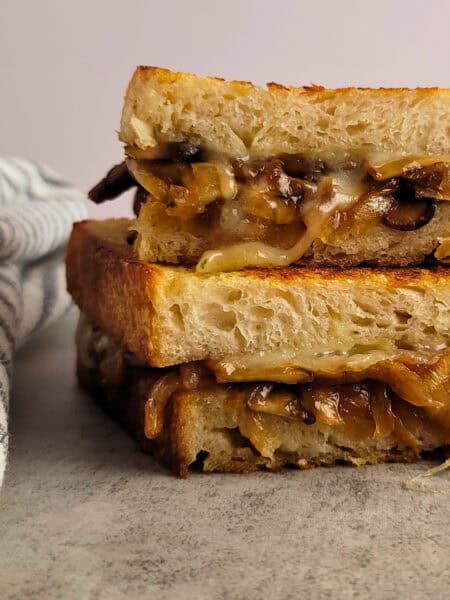 Caramelized Onion and Mushroom Grilled Cheese