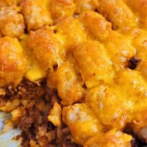 Chili Cheese Tater Tot Casserole