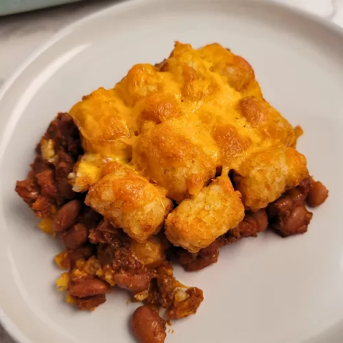 Chili Cheese Tater Tot Casserole