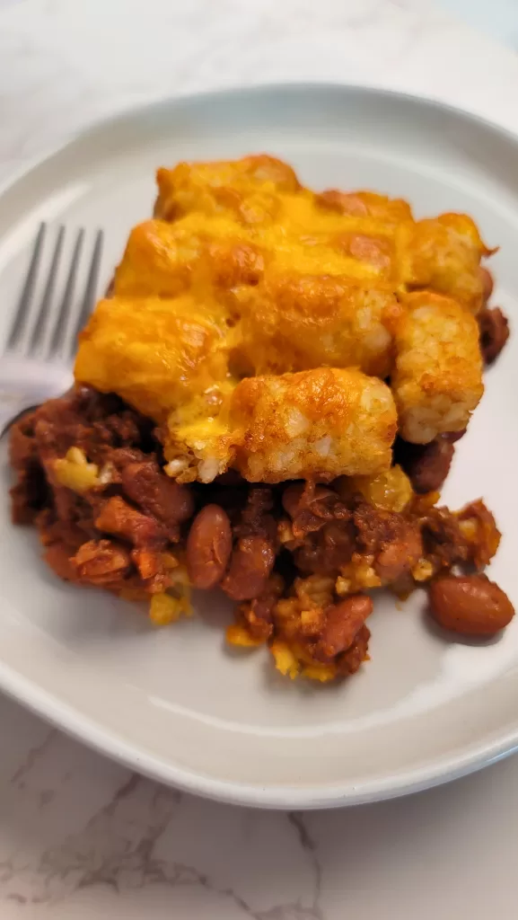 Chili Cheese Tater Tot Casserole