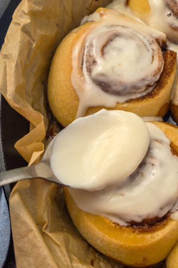 Overnight Sourdough Cinnamon rolls