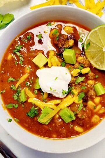 Ground Turkey Taco Soup