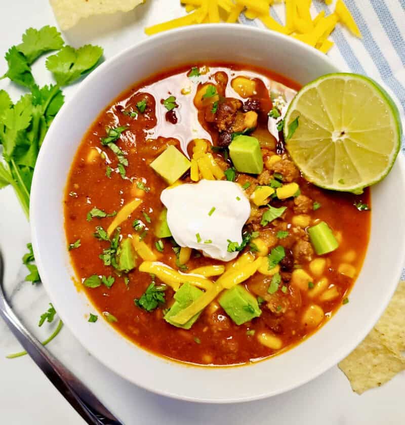 Ground Turkey Taco Soup