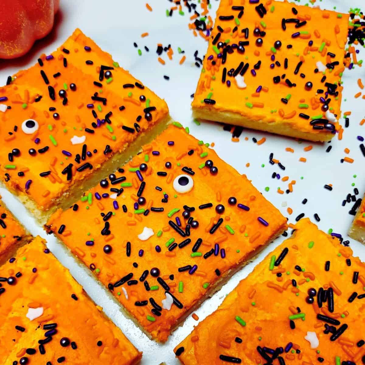Halloween Sugar Cookie Bars