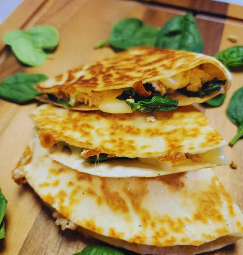 Healthy Turkey and Spinach Quesadillas