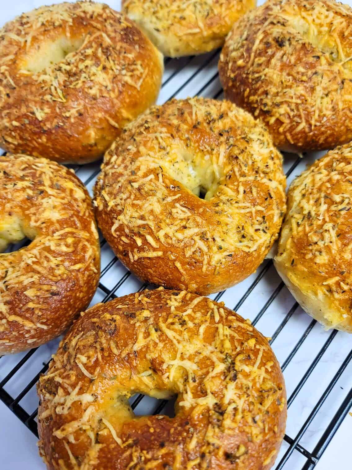 Italian Herbs and Cheese Bagels