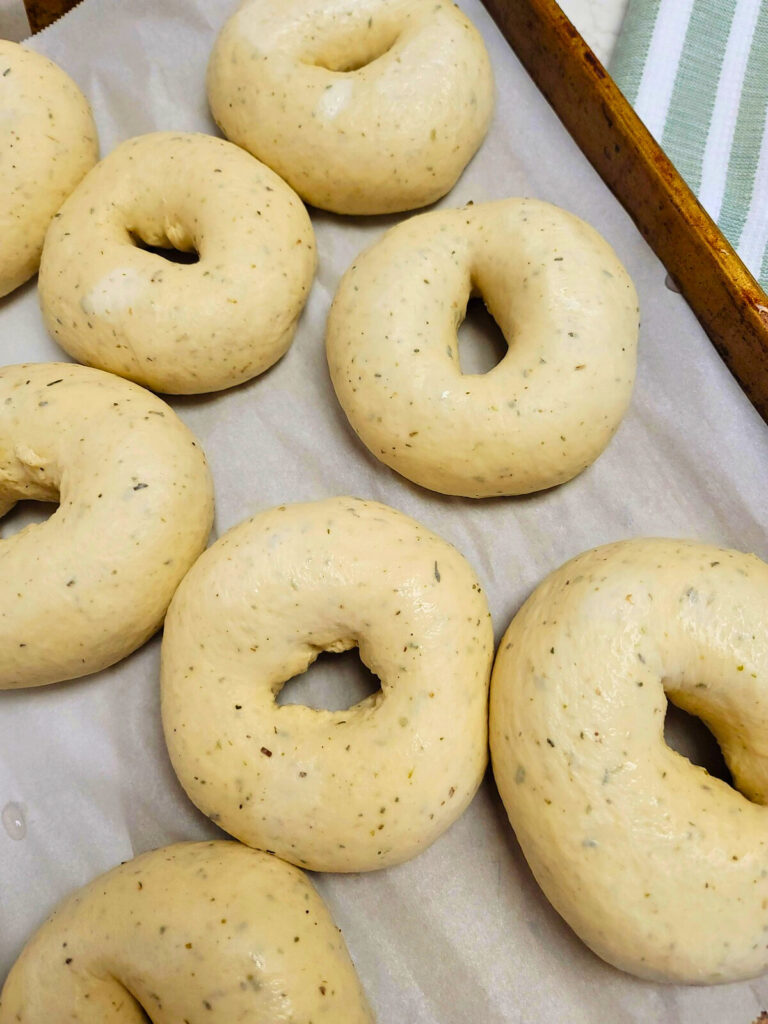Italian Herbs and Cheese Bagels