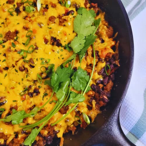 One Pot Cheesy Taco Skillet