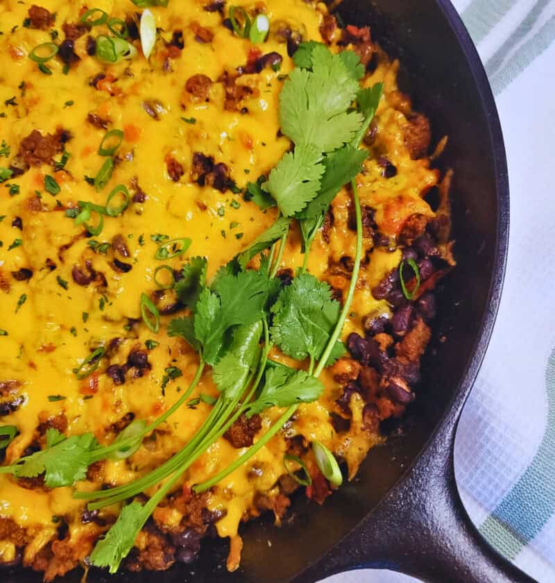 One Pot Cheesy Taco Skillet