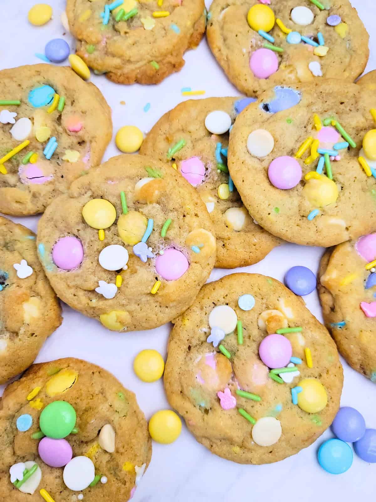 Easy Easter M&M Cookies