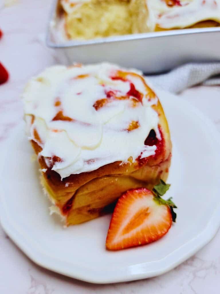 Strawberry Cheesecake Cinnamon Rolls