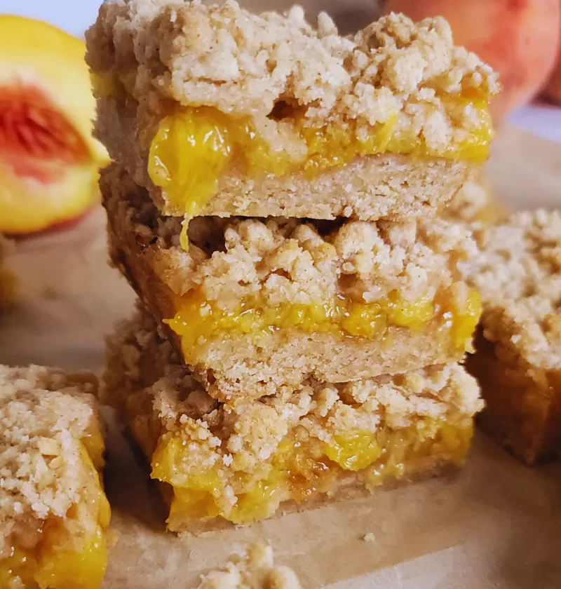 Peach Crumble Bars