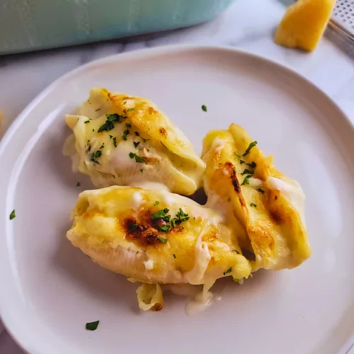 Chicken Alfredo Stuffed Shells