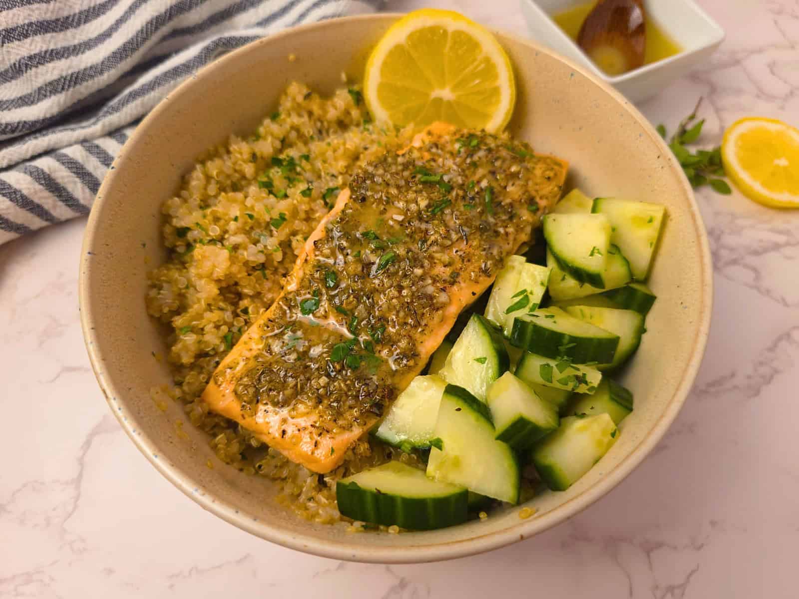 Salmon Quinoa Bowl Simply Scratch Made