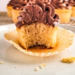 Vanilla Cupcakes with Chocolate Frosting