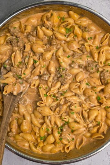 Creamy Beef and Shells