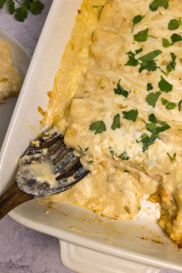 Sour Cream Chicken Enchiladas