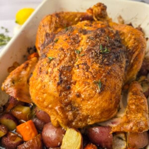 Whole Roasted Chicken with Vegetables